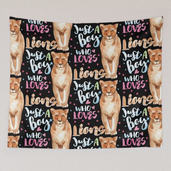 Item preview, Just A Boy Who Loves Lions Gift for Lion Lovers designed and sold by Cheap Women's Shirts.