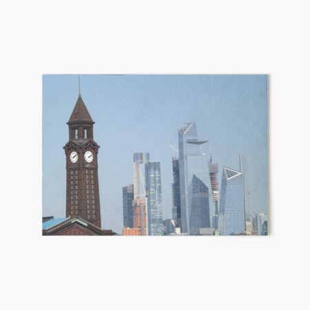 Artikel-Vorschau von Historisches Hoboken Terminal, Skyline von Midtown Manhattan, New York City, designt und verkauft von lenspiro.