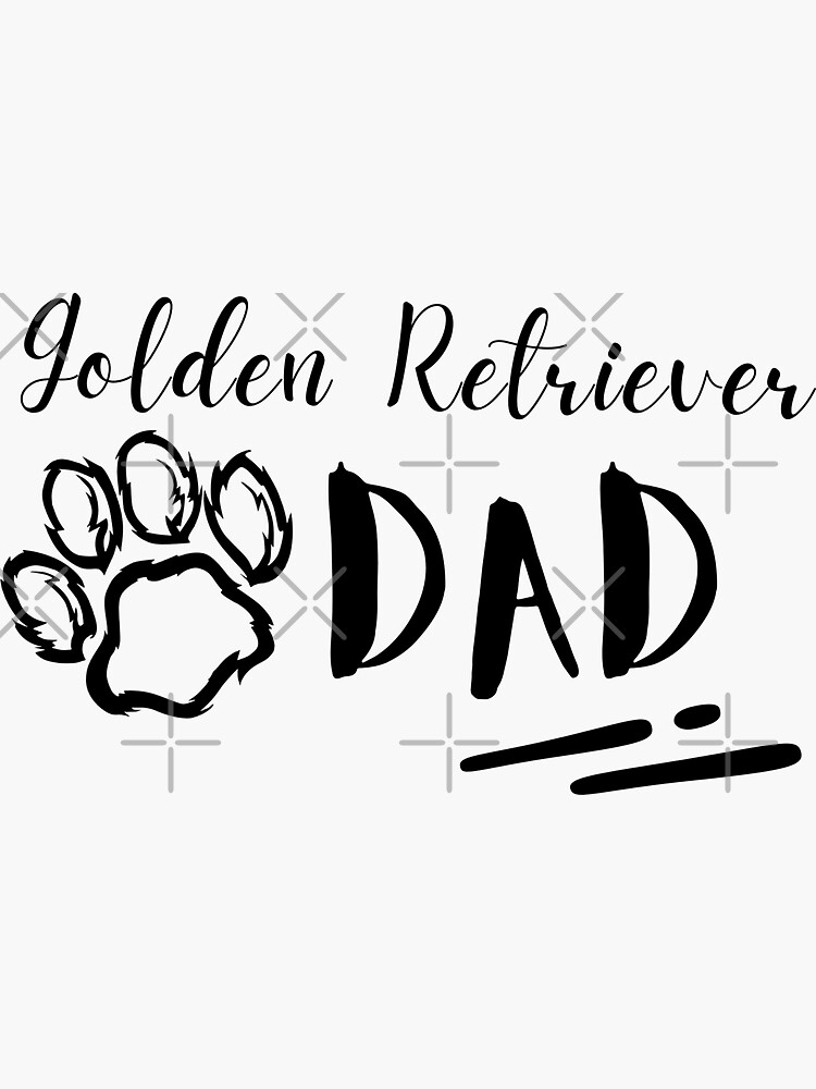 "Golden Retriever Dad" Sticker by AkihikoDaisuka Redbubble