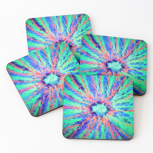 Item preview, Red And Green Colour Burst, Painting, under UV light  designed and sold by Andrew Morrell.
