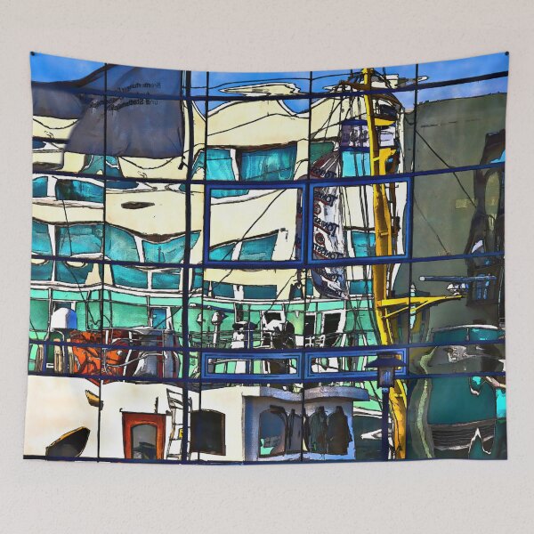 Item preview, Decorative window reflections Bremerhaven Germany designed and sold by Travelways.