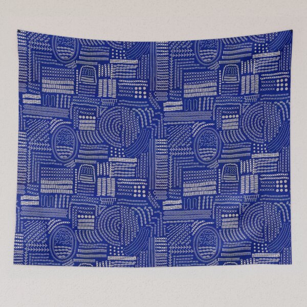 Item preview, Modern Japanese Sashiko Indigo  designed and sold by untamedwolf.