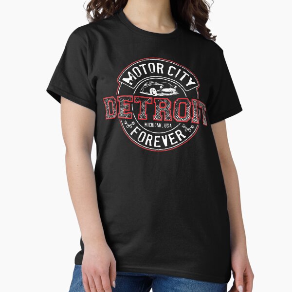 Vista previa del artículo con la obra «Camisetas de Detroit - Camiseta de Detroit Motor City Forever de la marca Detroit Rebels», diseñado y vendido por DetroitRebels.