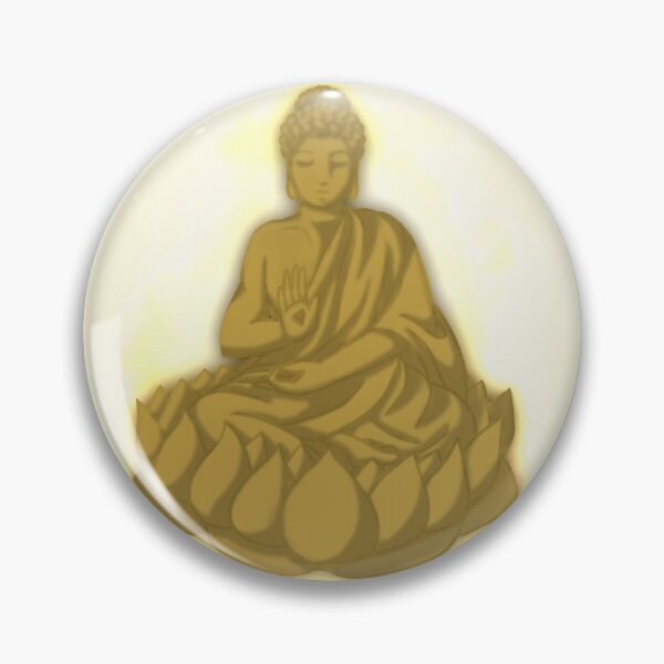 Item preview, Golden Buddha on lily in anime style designed and sold by HeatherPhn.