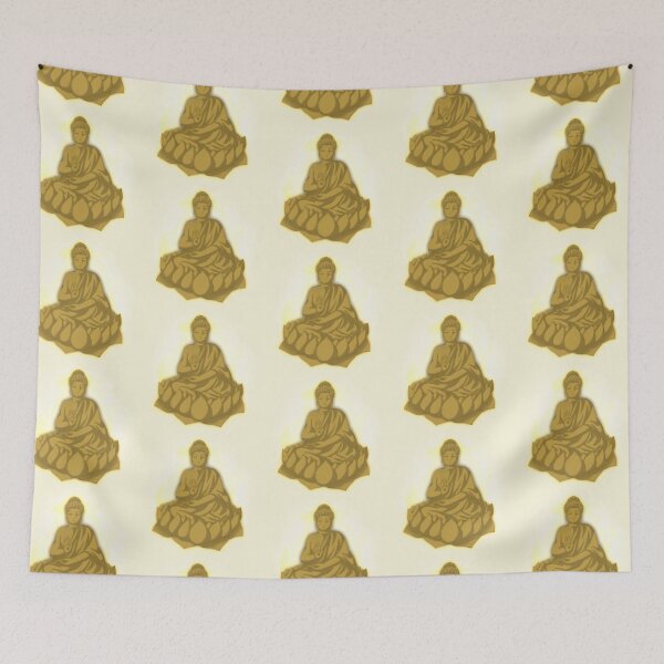 Item preview, Golden Buddha on lily in anime style designed and sold by HeatherPhn.