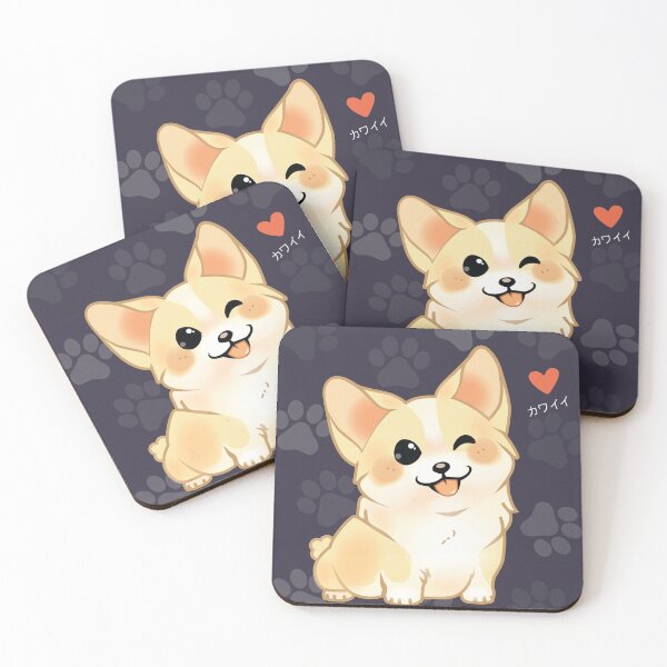 Item preview, Kawaii Dog Winking designed and sold by BurgerDesigns.
