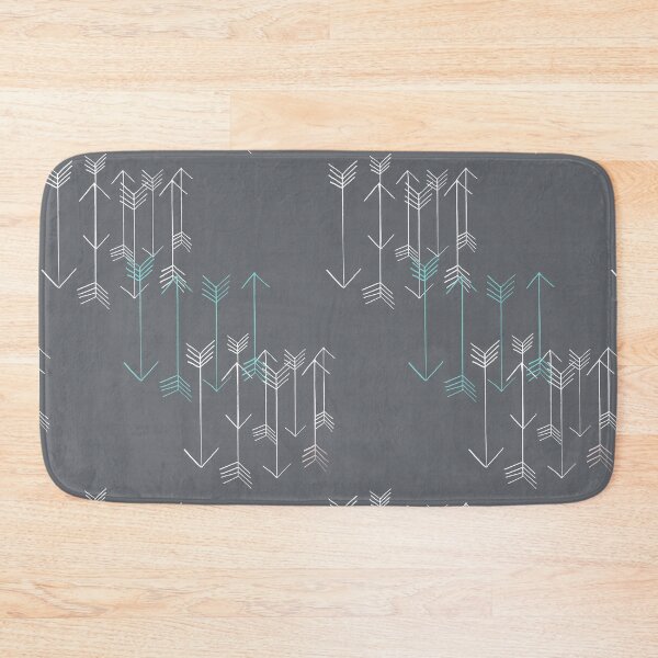 Item preview, Rustic Arrows Gray Aqua and White designed and sold by 13Moons.