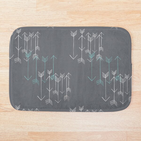 Aperçu de l'œuvre Rustic Arrows Gris Aqua et Blanc créée et vendue par 13Moons.