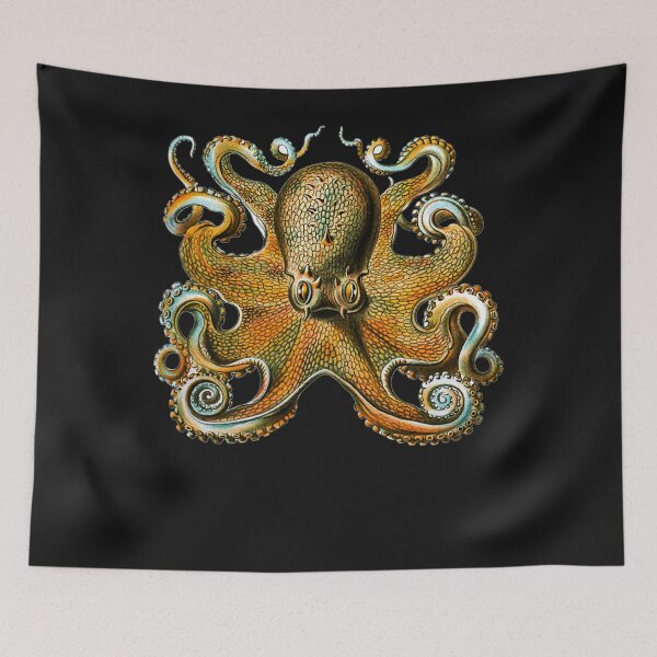 Item preview, Octopus Illustration Ernst Haeckel Ocean Marine Biology designed and sold by ANABARRIOS.
