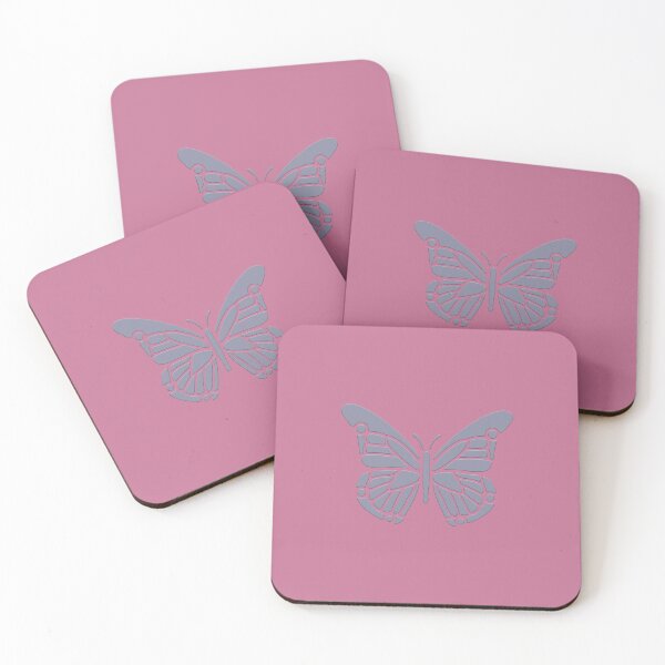 Item preview, Rose Petal Pink with Violet Verbena Beveled Butterfly designed and sold by AliCatOriginals.