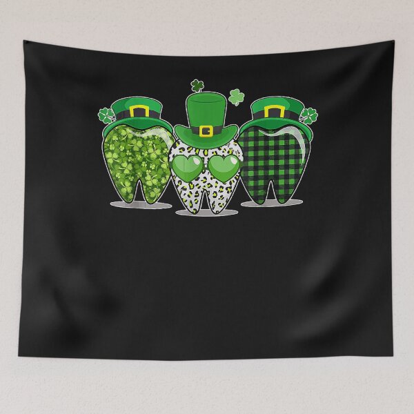 Item preview, St Patrick's Day 2021 Cute Plaid Tooth Dental Assistant Gift T-Shirt designed and sold by Lukifo-Super.