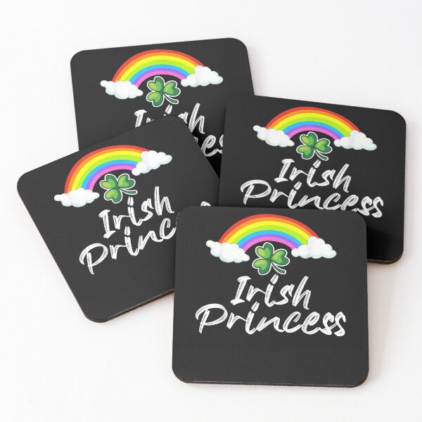 Item preview, St Patricks Day Lucky Irish Princess Rainbow Shamrock Girls T-Shirt designed and sold by Lukifo-Super.