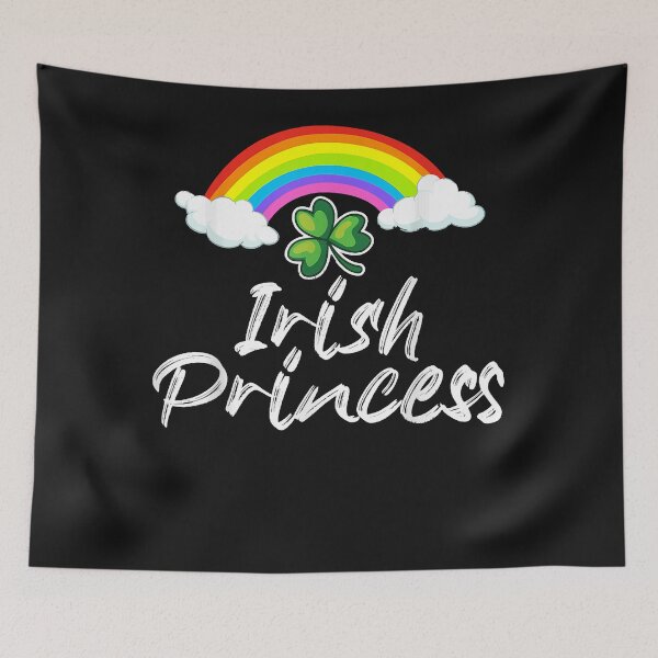 Item preview, St Patricks Day Lucky Irish Princess Rainbow Shamrock Girls T-Shirt designed and sold by Lukifo-Super.