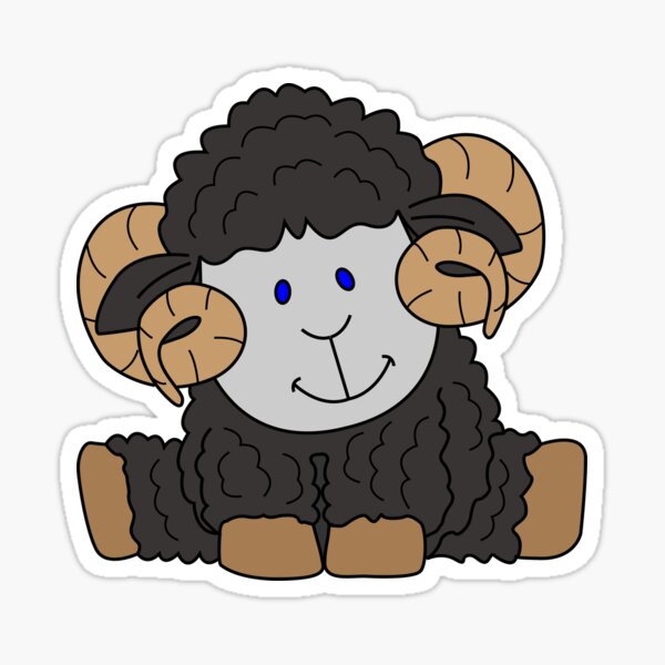 Black Ram Sticker