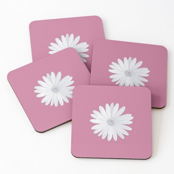Item preview, Rose Petal Pink with Violet Verbena Daisy designed and sold by AliCatOriginals.