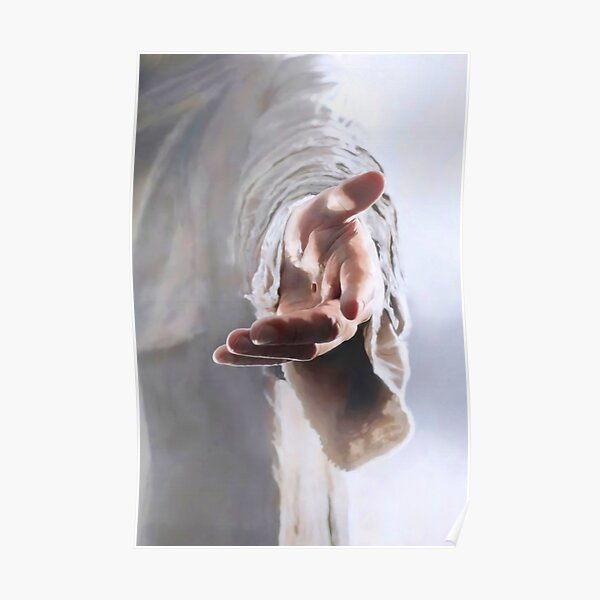 Christian Jesus Poster Give Me Your Hand Poster