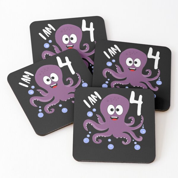 Item preview, Octopus Lover 4th Birthday Design I Am 4 Sea Creature designed and sold by ANABARRIOS.