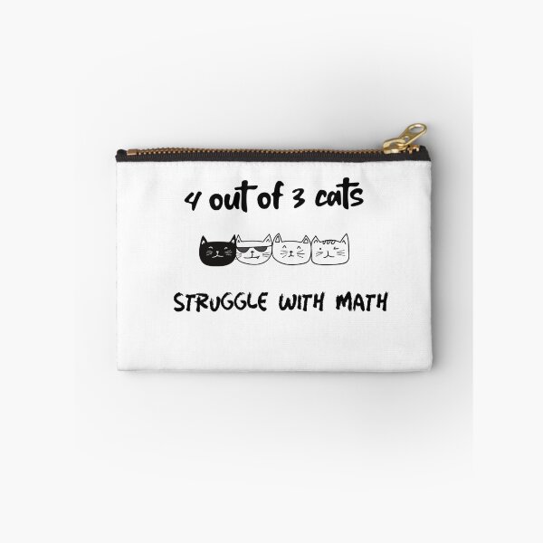 Item preview, 4 Out of 3 Cats Struggle With Math designed and sold by Purrfecta.