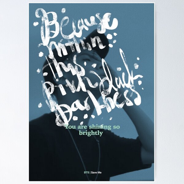 Item preview, BTS Save Me Typography [5] designed and sold by y0ngsin.