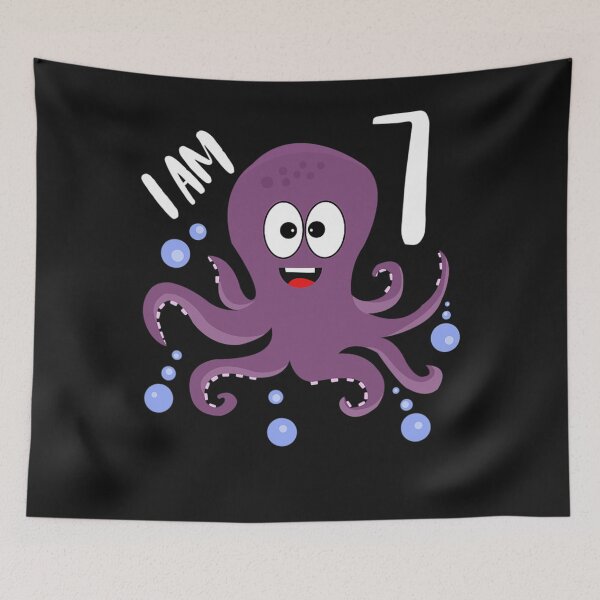 Item preview, Octopus Lover 7th Birthday Design I Am 7 Sea Creature designed and sold by ANABARRIOS.