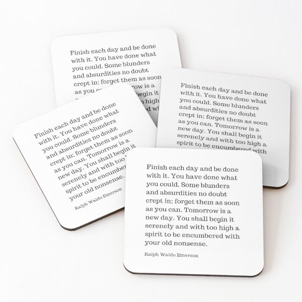 Item preview, Finish Each Day And Be Done With It | Ralph Waldo Emerson Quote designed and sold by KarolinaPaz.