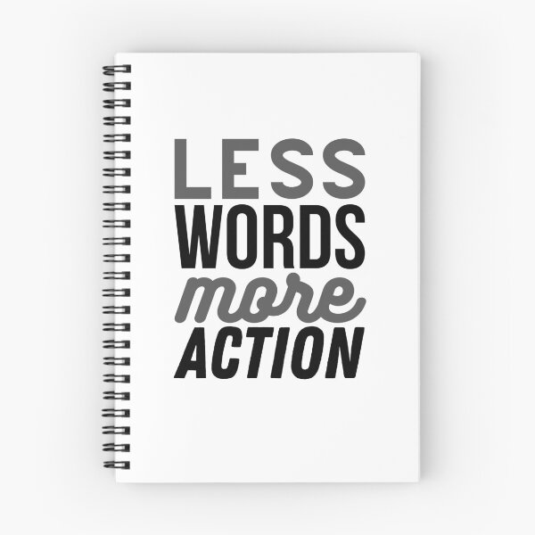 Item preview, Less Words More Action designed and sold by Zentropik.