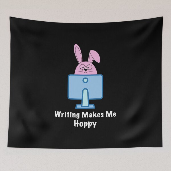 Item preview, Writing Makes Me Hoppy, Easter and Writing Design designed and sold by novelteemerch.