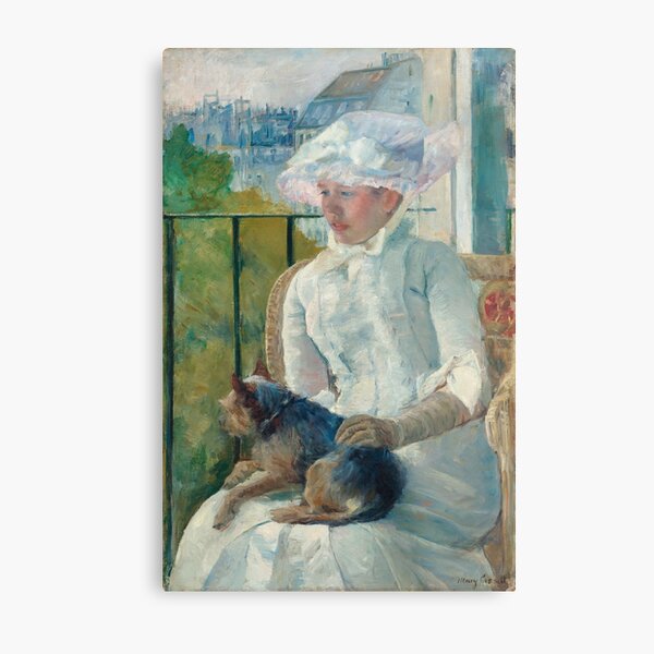 Young Girl at a Window Metal Print