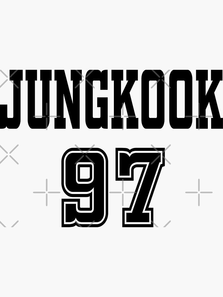 BTS Jungkook Number 97 Black & White Floral Hoodie - Depop