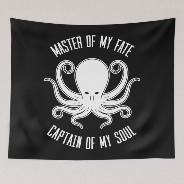 Item preview, Octopus Master of my Fate Captain of my Soul Inspirational designed and sold by ANABARRIOS.