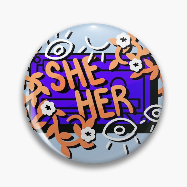 Item preview, Statement She Her - Blue/Orange designed and sold by rollingtape.