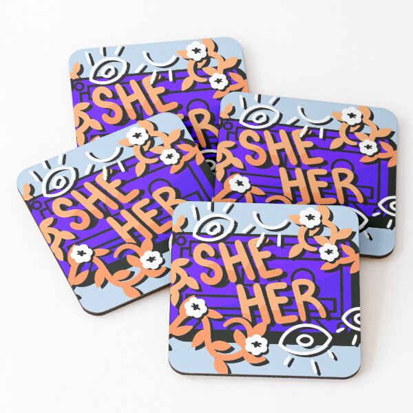 Item preview, Statement She Her - Blue/Orange designed and sold by rollingtape.