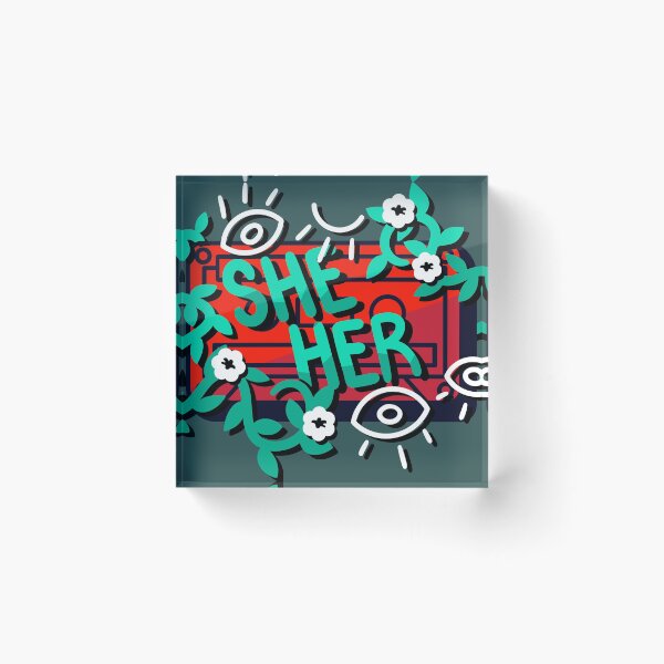 Item preview, Statement She Her - Red/Green designed and sold by rollingtape.