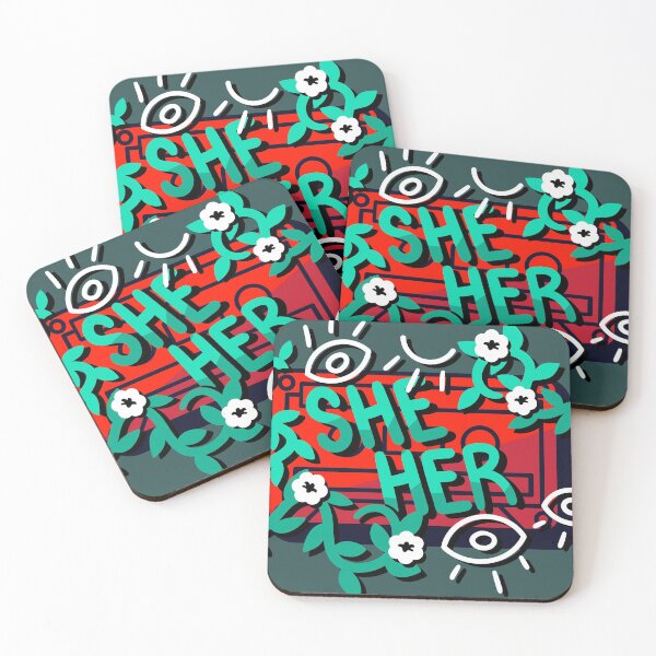 Item preview, Statement She Her - Red/Green designed and sold by rollingtape.