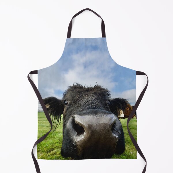 Item preview, Black cow close up in a Green field designed and sold by ArtbyBodge.