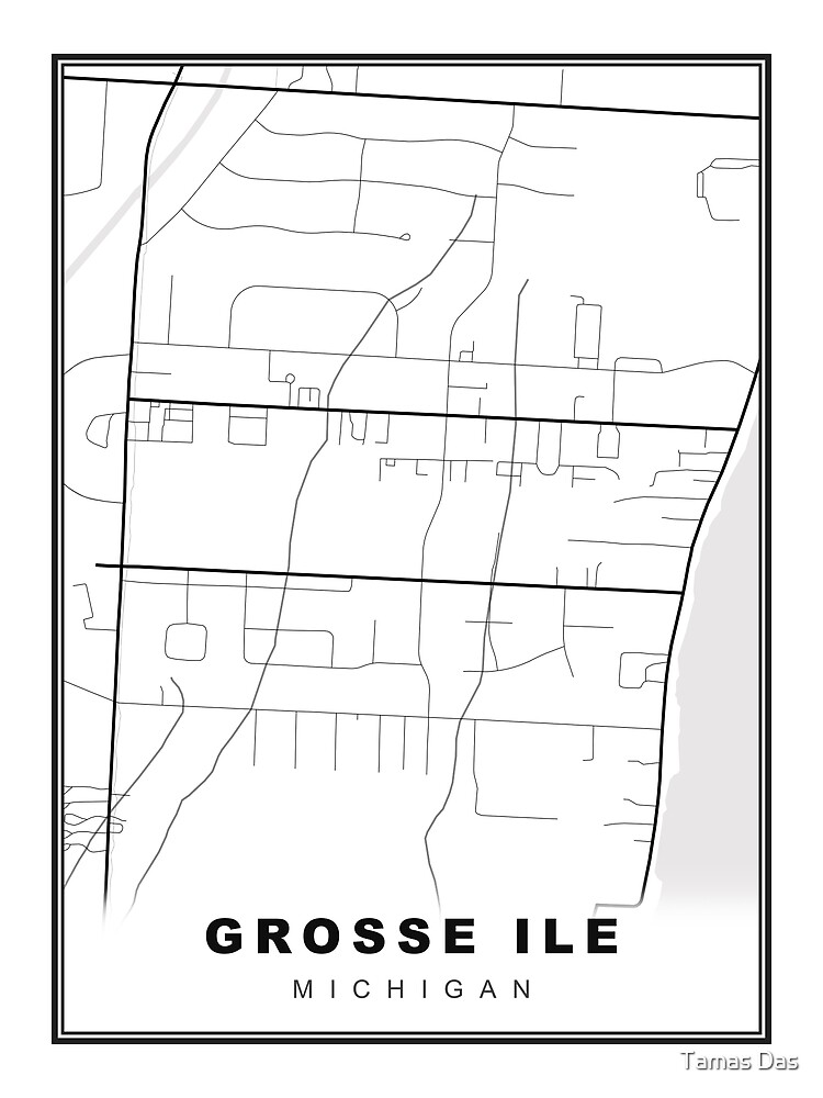 Lámina fotográfica «Mapa de Grosse Ile» de sibudas Redbubble