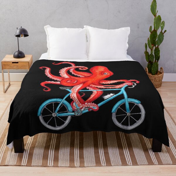 Item preview, Octopus on bicycle Gift And Cycling Octopus designed and sold by ANABARRIOS.