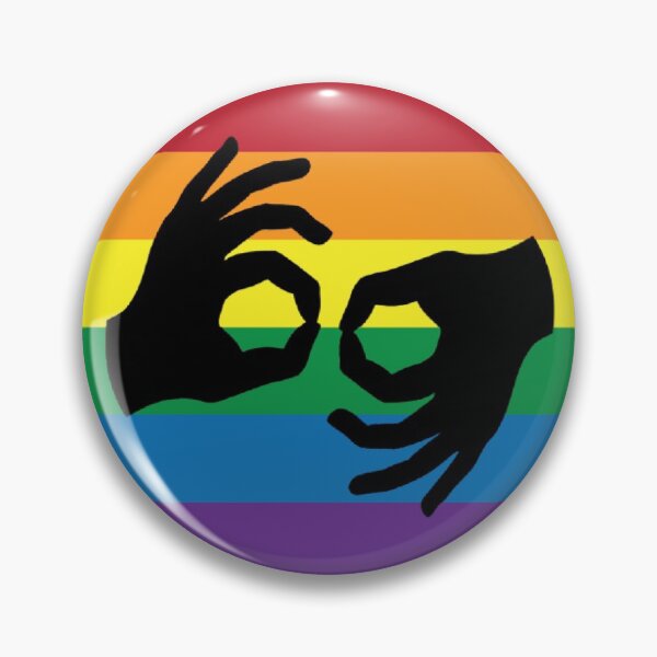 Item preview, ASL LGBTQ Rainbow American Sign Language Interpreter Symbol Hands designed and sold by ASLstyles.