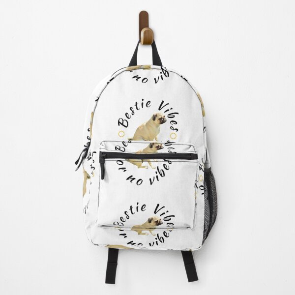 Item preview,  Bestie Vibes Or No Vibes On White With Pug designed and sold by IslandDrip.