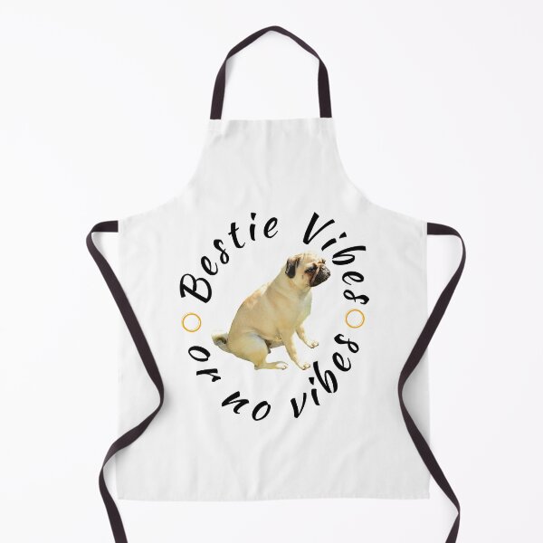 Item preview, Bestie Vibes Or No Vibes On White With Pug designed and sold by IslandDrip.