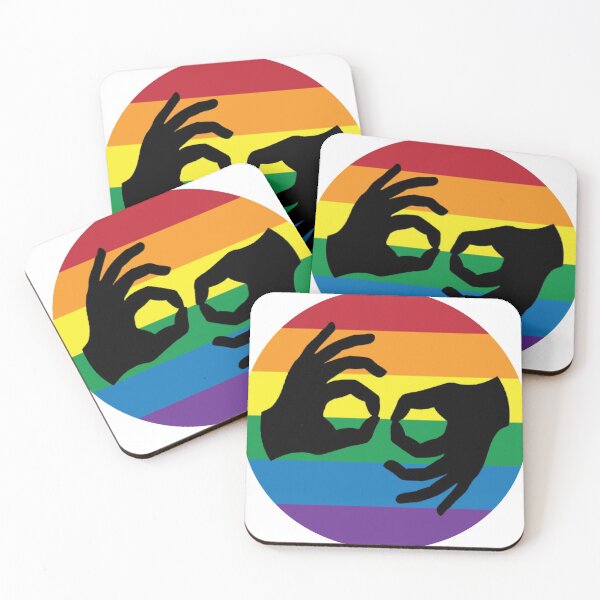 Item preview, ASL LGBTQ Rainbow American Sign Language Interpreter Symbol Hands designed and sold by ASLstyles.