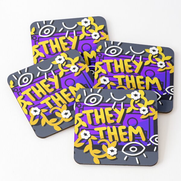 Item preview, They Them - Purple/Yellow designed and sold by rollingtape.