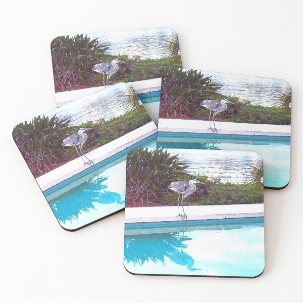Item preview, Heron enjoying the pool designed and sold by B. Randi Bailey.