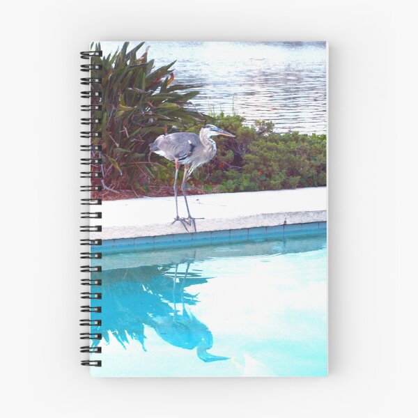 Item preview, Heron enjoying the pool designed and sold by B. Randi Bailey.