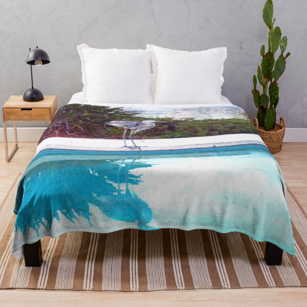 Item preview, Heron enjoying the pool designed and sold by B. Randi Bailey.