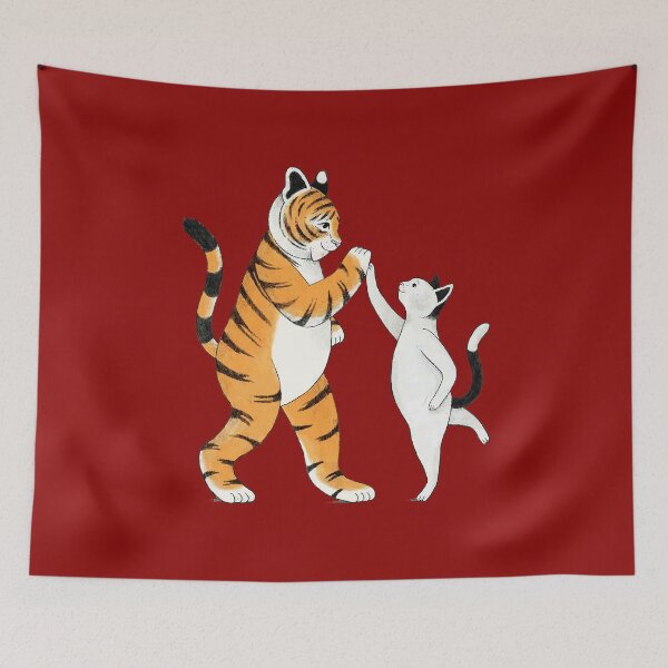 Item preview, tiger and cat designed and sold by cindyallen23.