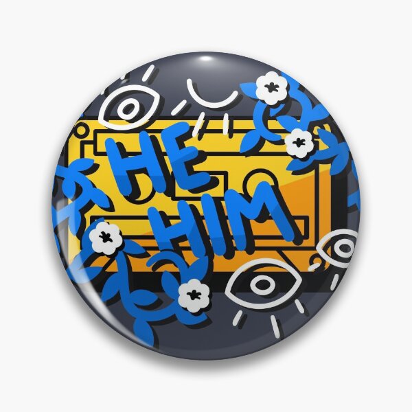 Item preview, Statement He Him - Yellow/Blue designed and sold by rollingtape.