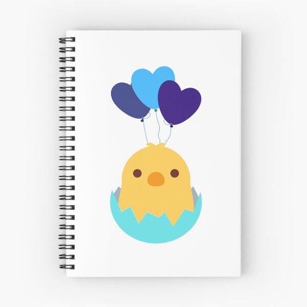 Item preview, Cute Hatching Chick with Blue Balloons designed and sold by Cluckin' Mad.