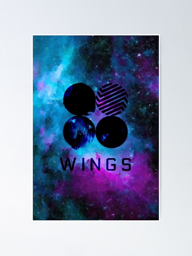 "BTS wings album cover" Poster by PurplePheonix Redbubble