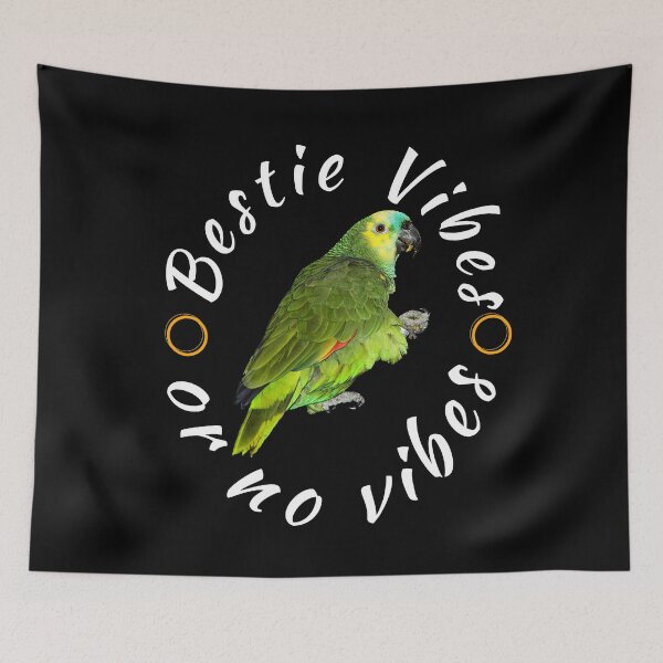 Item preview, Bestie Vibes Or No Vibes On Black With Bird designed and sold by IslandDrip.